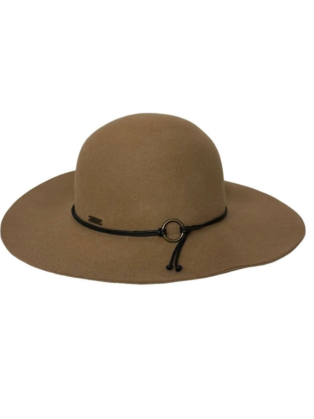 DeLux 14” Wide-Brim wool Hat with Dark Band